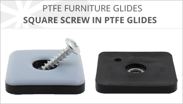 SQUARE PTFE SCREW IN FURNITURE GLIDES